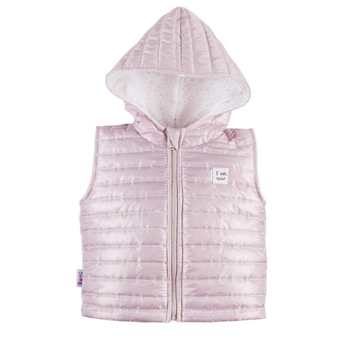Hooded outdoor vest SWAN pink