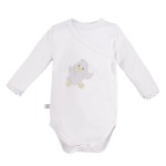 Bodysuit cardigan long sleeve duck white