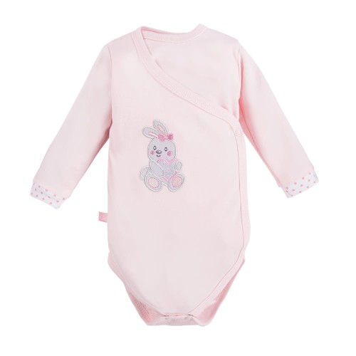 Bodysuit cardigan long sleeve bunny pink