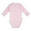 Langärmeliger Wickelbody mit Umschlagausschnitt, rosa mit Kaninchen