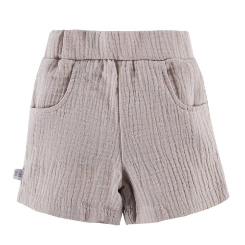 Muslin shorts beige