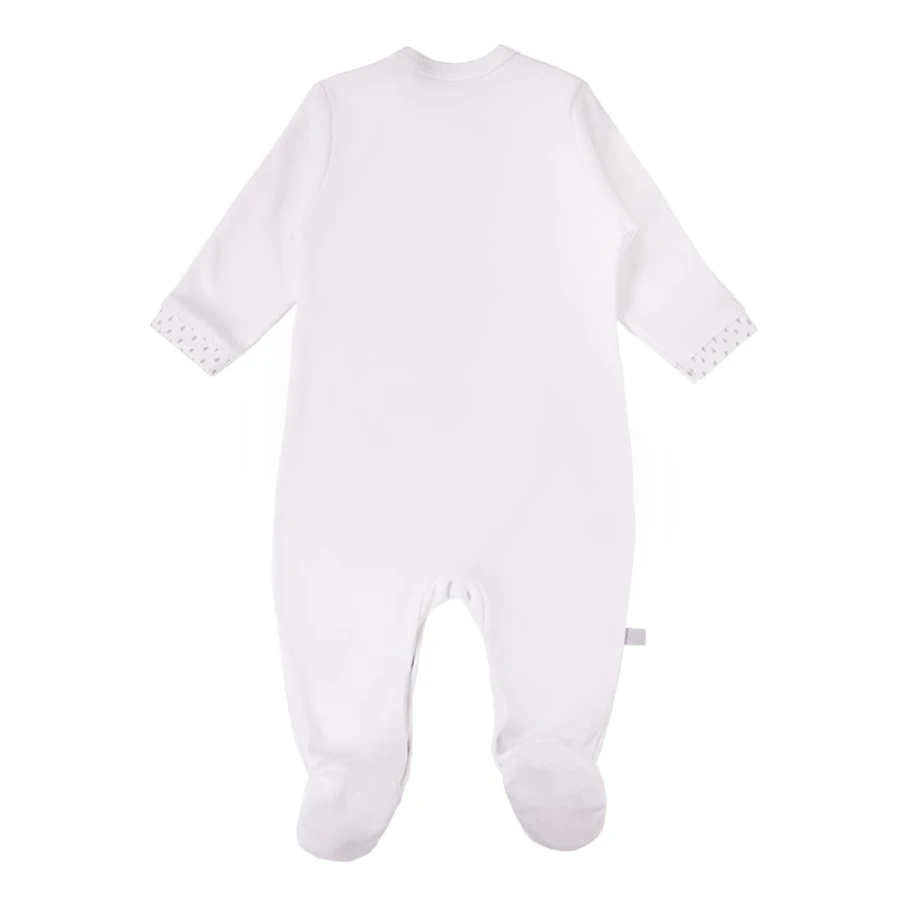 Weißer Baby-Strampler mit Entchen