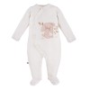 Baby-Strampler in Ecru mit Hundemotiv