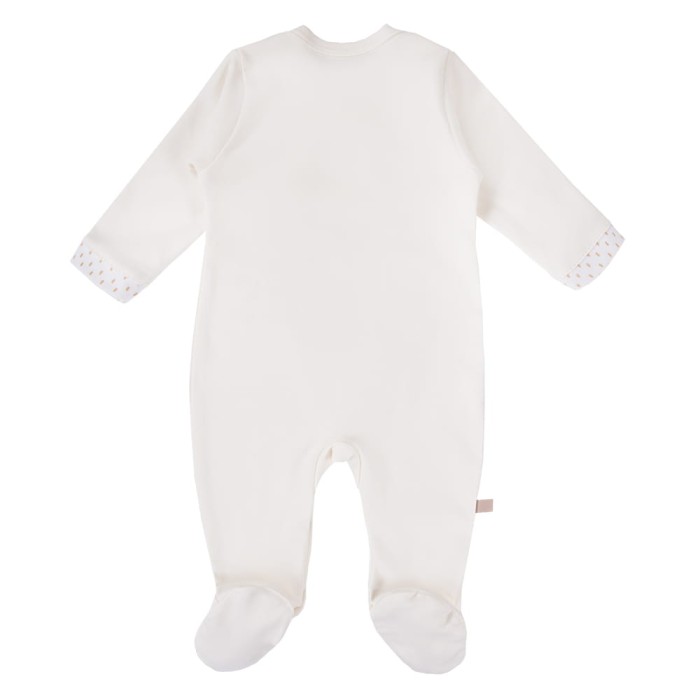 Baby-Strampler in Ecru mit Hundemotiv