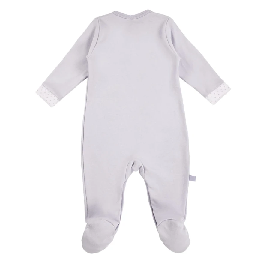 Grauer Baby-Strampler mit Schaf