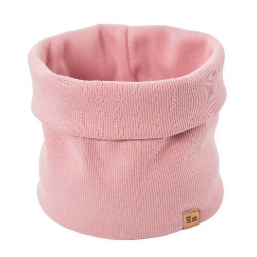 Kinder-Stulpenmütze mit rosa Streifen