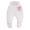 Ecrufarbene Baby-Halbstrampler mit Hund