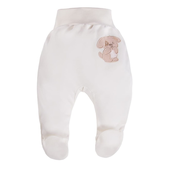 Ecrufarbene Baby-Halbstrampler mit Hund