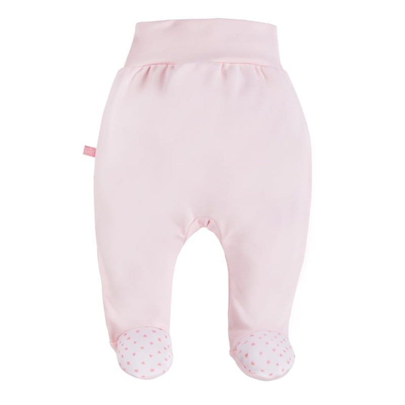 Joggers with feet bunny pink