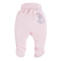 Joggers with feet bunny pink