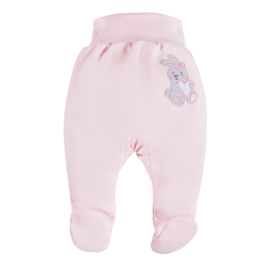 Baby-Halbstrampler rosa mit Häschen