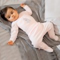 Baby-Halbstrampler rosa mit Häschen