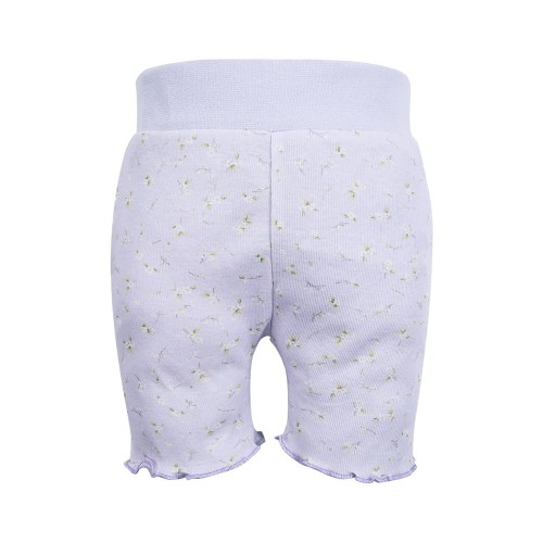 Lila Biker-Shorts mit Blumenmuster