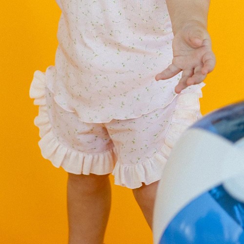 Shorts für Kinder mit rosa Blümchen