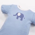 Body dziecięce niebieskie ze słonikiem, z krótkim rękawem chłopięce