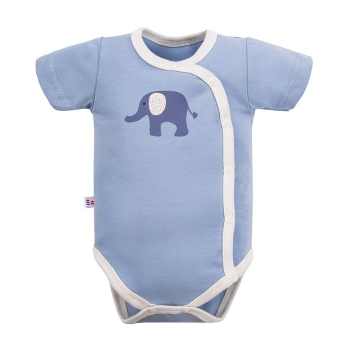 Blaues Wickelbody mit Umschlag