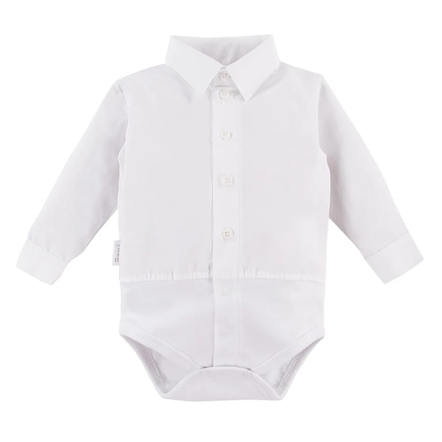 Baby-Body mit Kragen, weiß