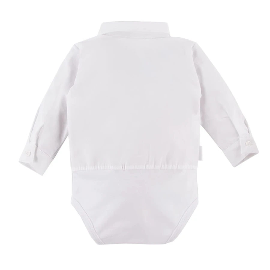 Baby-Body mit Kragen, weiß