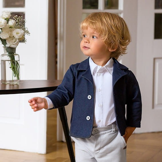 Baby-Body mit Kragen, weiß