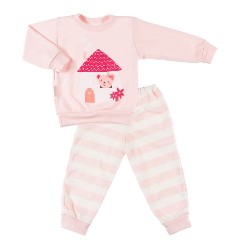 Pyjamas DOBRANOC light orange/stripes