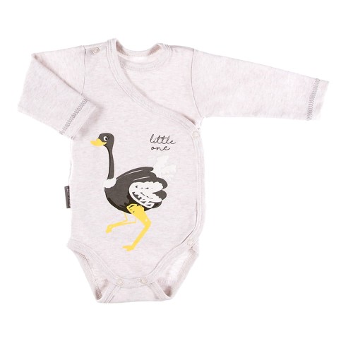 Bodysuit cardigan long sleeve EMU beige/melange