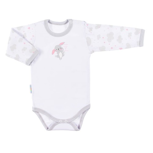 Bodysuit long sleve FAMILY gray/print