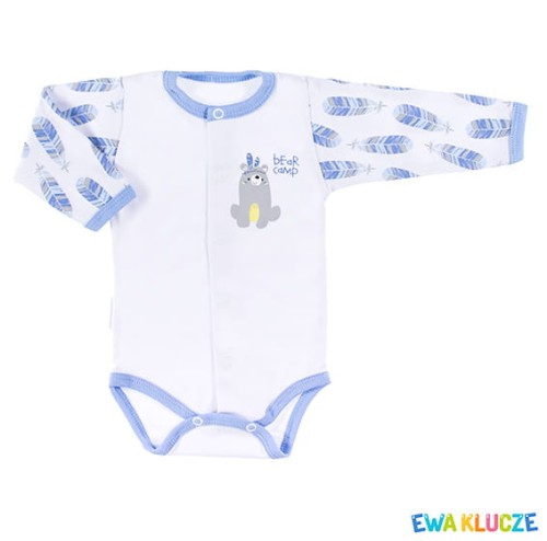 Bodysuit cardigan long sleve FAMILY blue/print