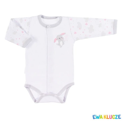 Bodysuit cardigan long sleve FAMILY gray/print