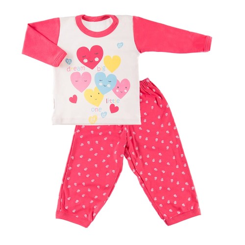 Kinderpyjama LITTLE MOON in Himbeerrot