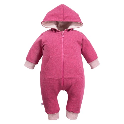 Overall aus burgunderrotem Sweatshirtstoff BONJOUR