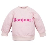 Sweatshirt Bonjour rosa