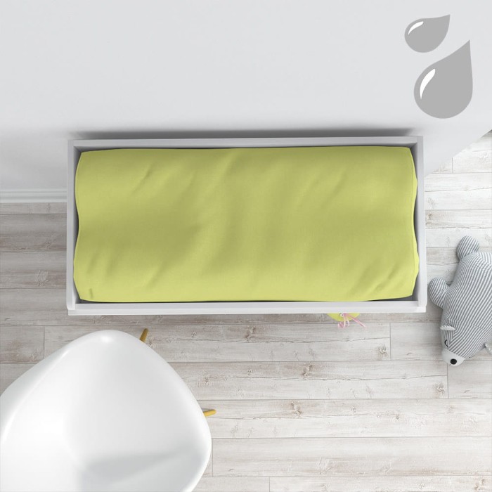 Wasserdichter Baumwoll-Wickelauflagenbezug für Wickeltisch 50x70 cm, grün