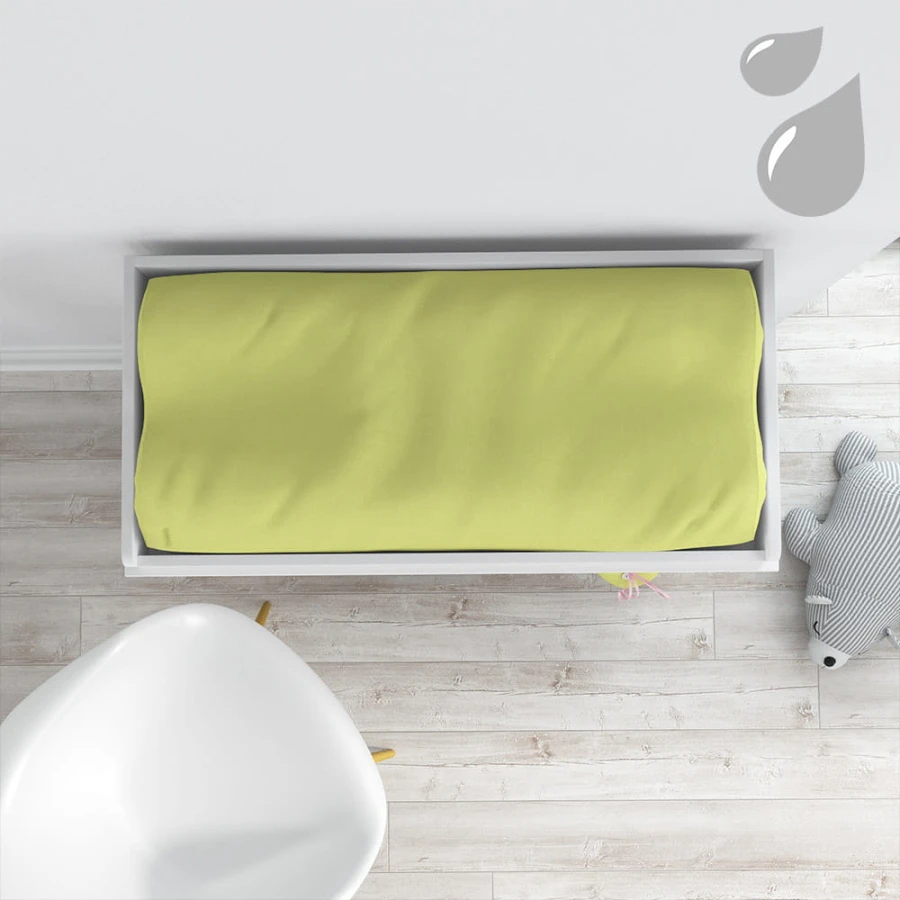 Wasserdichter Baumwoll-Wickelauflagenbezug für Wickeltisch 50x70 cm, grün