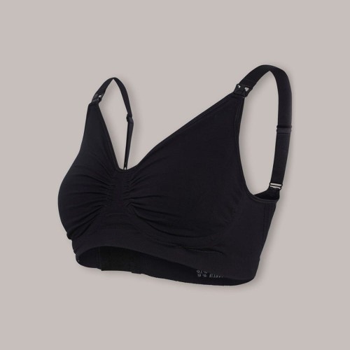 SEAMLESS NURSING BLACK WITH GELWIRE PAD