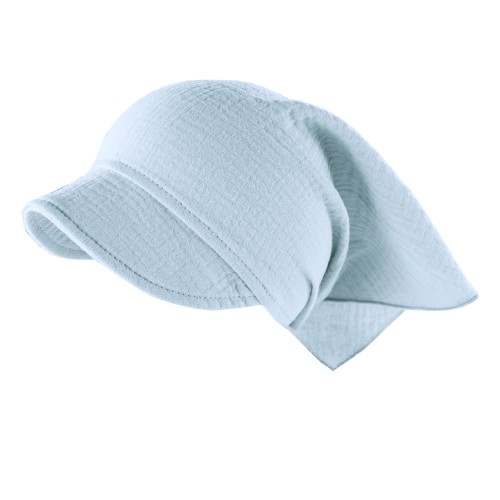 Muslin baby hat blue