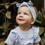 Kinderstirnband mit Schleife, blau