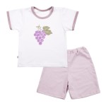 Kinderpyjama mit Traubenmuster in Heidekraut