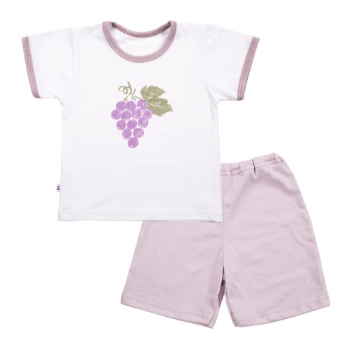 Kinderpyjama mit Traubenmuster in Heidekraut