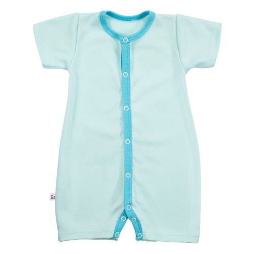Türkisfarbener Kurzarmstrampler