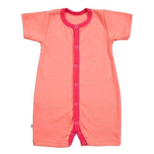 Kurzarmstrampler in Lachsrosa