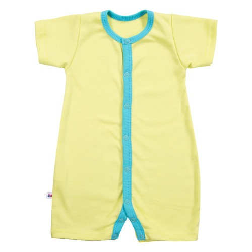 Lemonfarbener Kurzarmstrampler