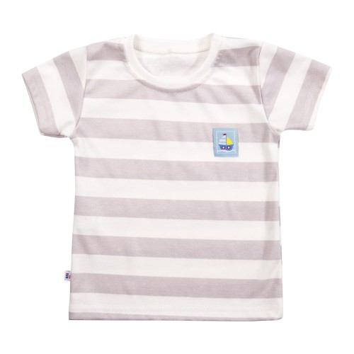 Kinder-T-Shirt mit grauen Streifen