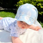 Kinder-Bambus-Halstuch mit Gummizug, blau