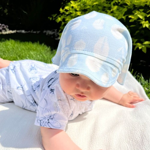 Kinder-Bambus-Halstuch mit Gummizug, blau