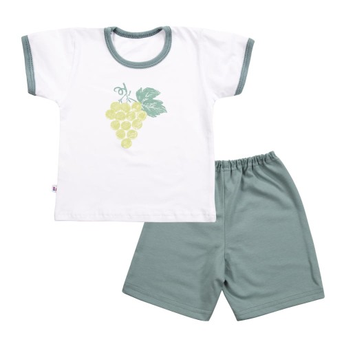 Kinderpyjama mit Traubenmuster, grün