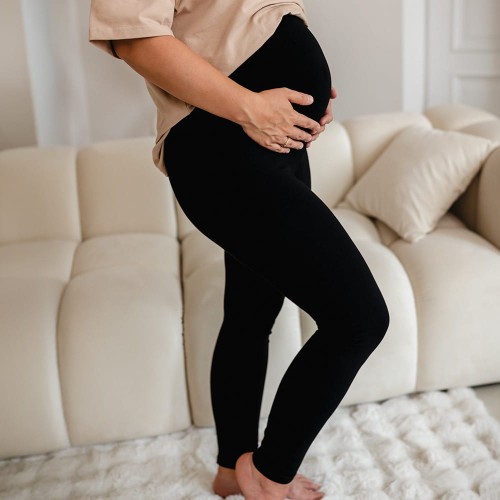 Schwarze Umstandsleggings