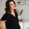 Schwarze Umstandsnachthemd LINDA