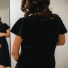 Schwarze Umstandsnachthemd LINDA