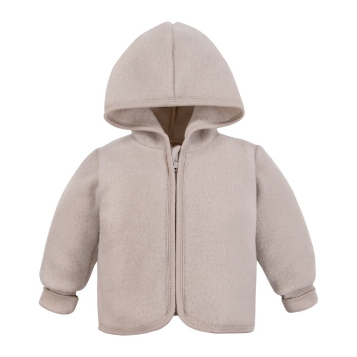 Beige Jacke aus Merinowolle
