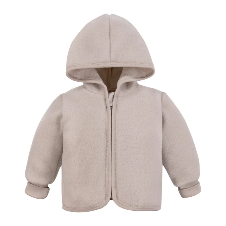 Beige Jacke aus Merinowolle